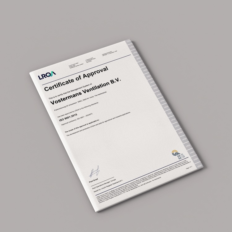 ISO certificate Ventilation
